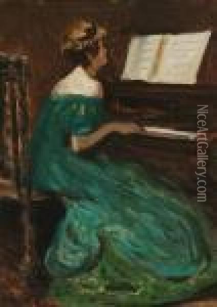 Zongorista Oil Painting - Louis Mark