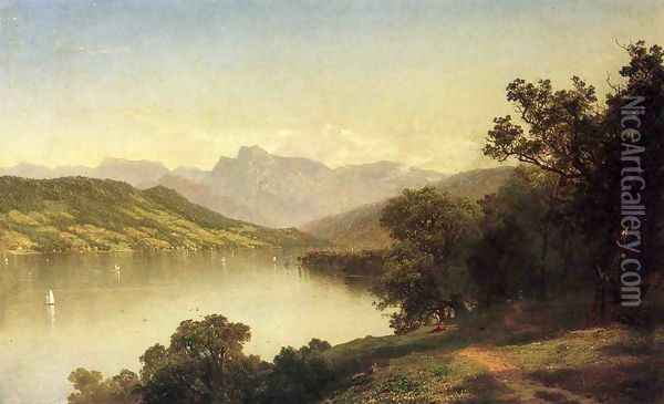 The Langsdale Pike Oil Painting - John Frederick Kensett