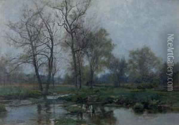Early Spring Oil Painting - Hugh Bolton Jones