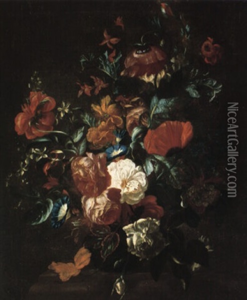 Blumenstilleben Oil Painting - Philips van Kouwenberg
