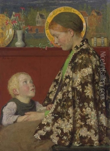 Young Mother Oil Painting - Gari Melchers