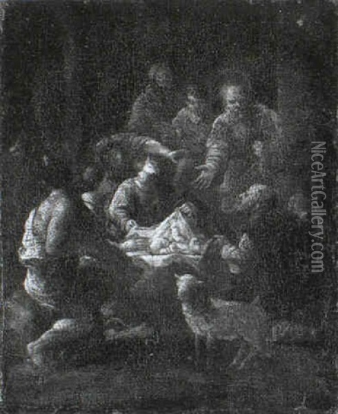 The Adoration Of The Shepherds Oil Painting - Filippo Lauri