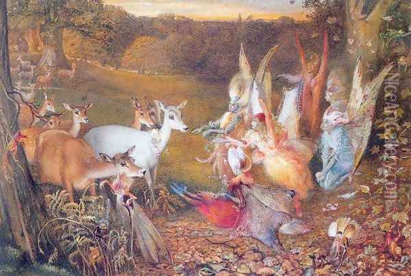 The Enchanted Forest Oil Painting - John Anster Fitzgerald