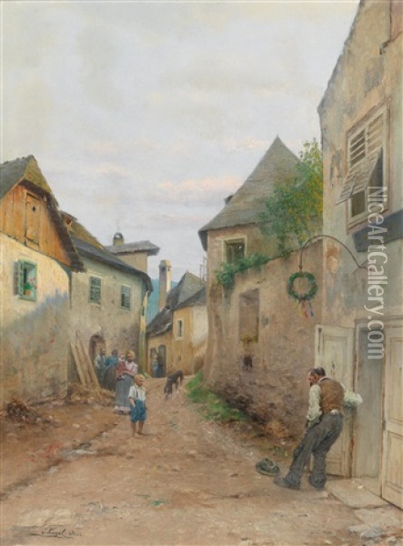 An Alley In The Wachau Region Oil Painting - Josef Kinzel