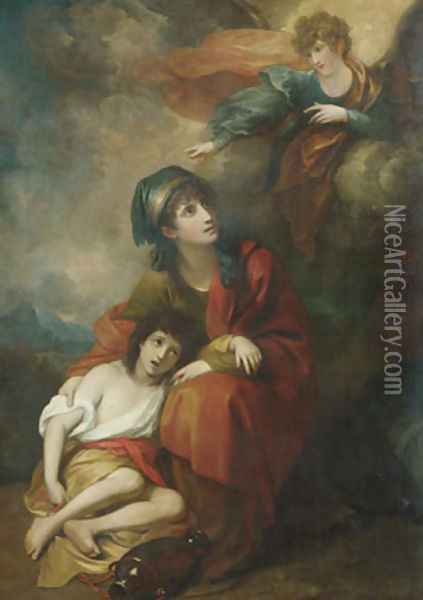 Hagar and Ishmael Oil Painting - Benjamin West