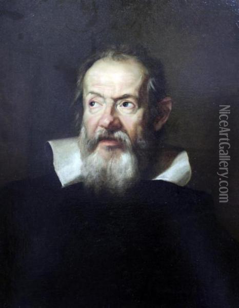 Portrait Of Galileo Oil Painting - Justus Sustermans