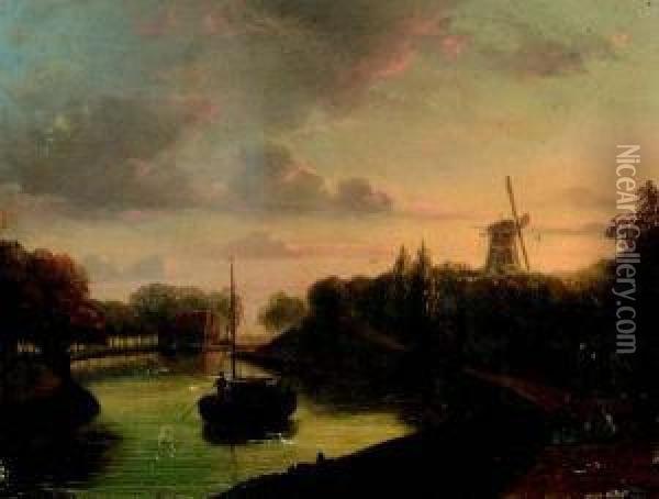 De Avondwandeling Oil Painting - Willem Troost