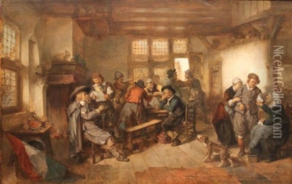 Tavern Interior With Cavaliers Oil Painting - Herman Frederik Carel ten Kate