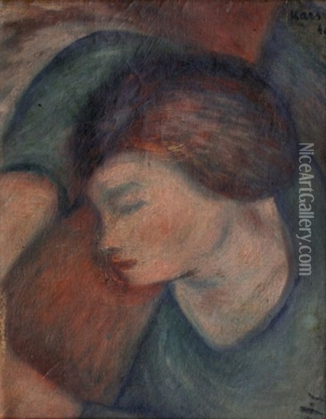 Jeune Femme Assoupie Oil Painting - Georges (Karpeles) Kars