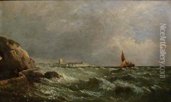 Marina Oil Painting - Gustave de Breanski