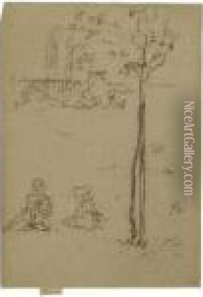The Young Tree (k. 296) Oil Painting - James Abbott McNeill Whistler