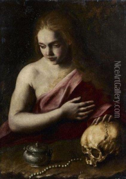Marie Madeleine Oil Painting - Domenico Guidobono