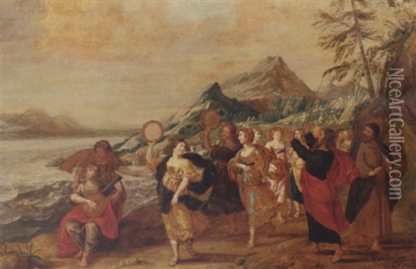 The Dance Of Miriam Oil Painting - Hans Jordaens III