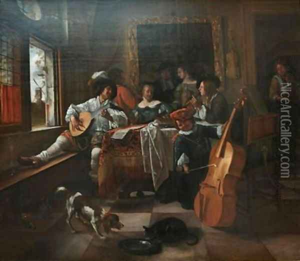 The Family Concert Oil Painting - Jan Steen