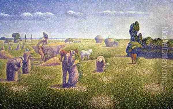 The Harvesters, 1892 Oil Painting - Charles Angrand