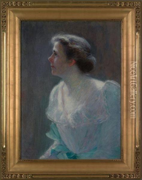 Portrait Of Gertrude Albright Oil Painting - Evelyn Rumsey Cary