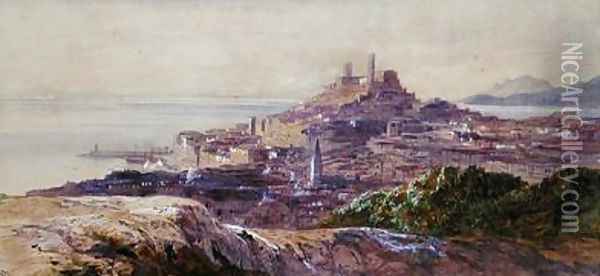 Cannes Oil Painting - Edward Lear