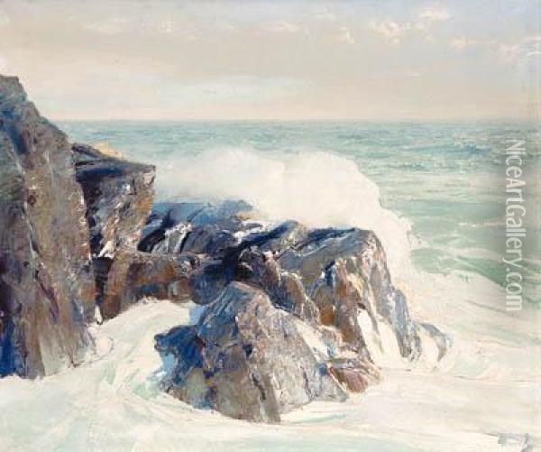 The Rocky Point Oil Painting - Frederick Judd Waugh