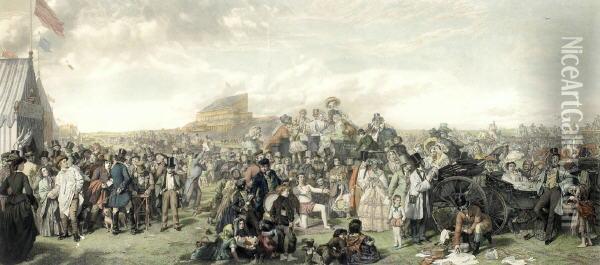The Derby Day Oil Painting - Augustethomas Iii Blanchard M