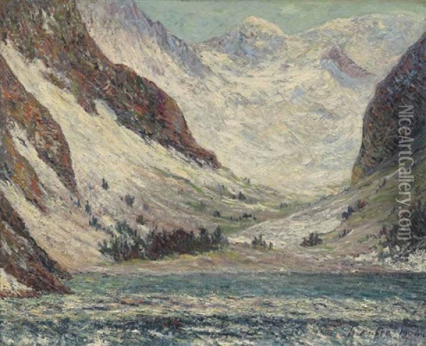 Le Lac Lauvitel (dauphine) Oil Painting - Maxime Maufra