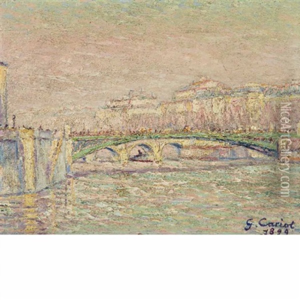 Serie Du Pont D'arioles Avant 10 Heure De Le Matin Oil Painting - Gustave Camille Gaston Cariot