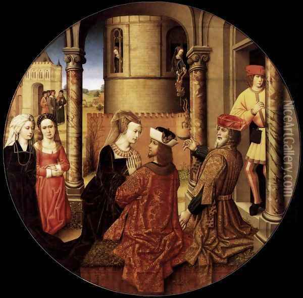 Joseph and Asenath Oil Painting - Flemish Unknown Masters