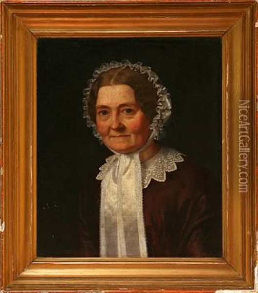 Portrait Of A Woman Oil Painting - Henrik Orlik