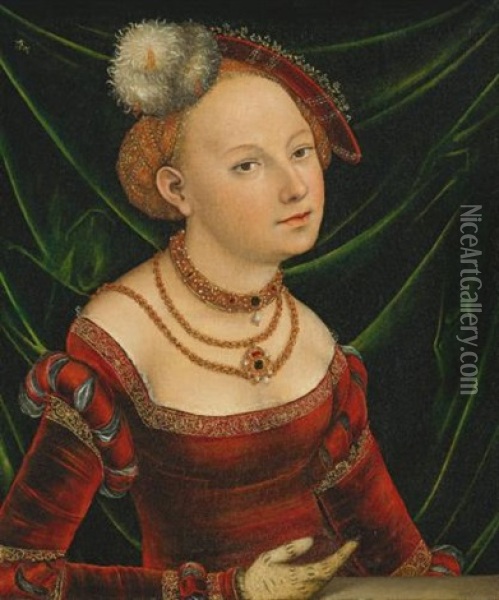 Portrait Of A Woman Oil Painting - Lucas Cranach the Younger