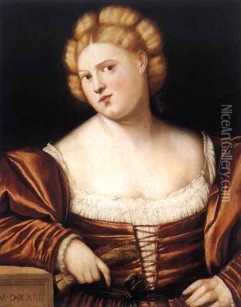 Portrait of a Woman 2 Oil Painting - Bernardino Licinio