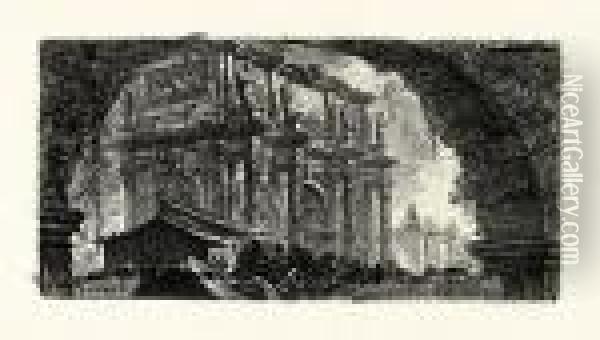 Group Of 4 Etchings From Alcune Vedute Di Archi Trionfali. Oil Painting - Giovanni Battista Piranesi
