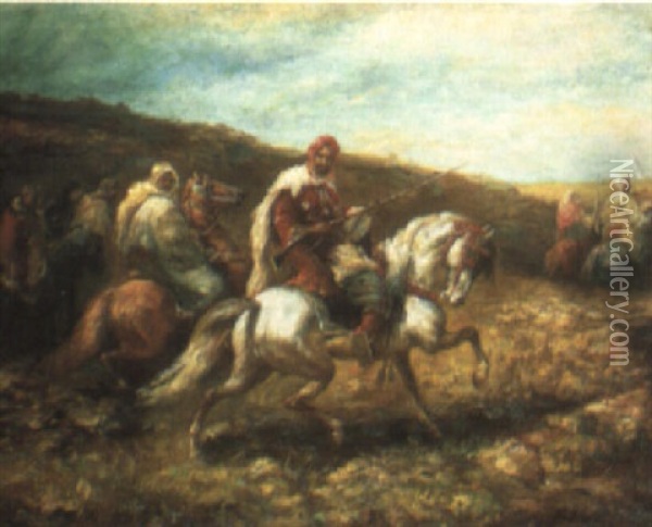 Arab Horseman Oil Painting - Gustave Flasschoen