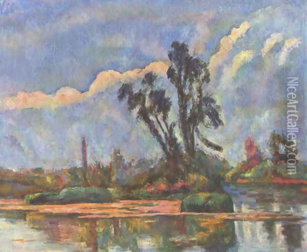 Bank of the Oise Oil Painting - Paul Cezanne