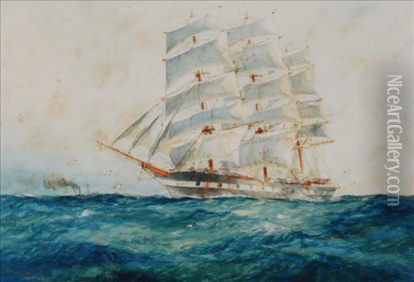 Sail Andsteam Oil Painting - William Minshall Birchall