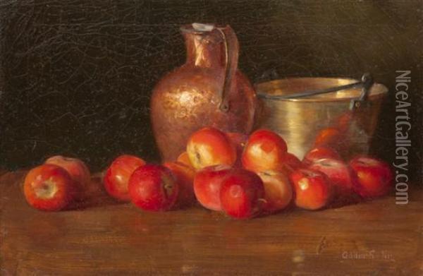 Still Life With Apples And Pitcher Oil Painting - Adam Lehr