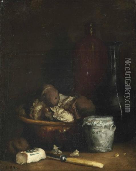Rillettes Avec Accompagnements Oil Painting - Theodule Augustine Ribot
