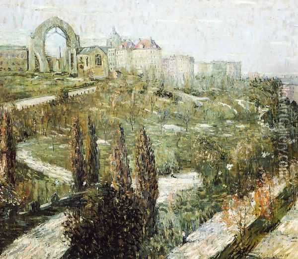 Morningside Heights Oil Painting - Ernest Lawson