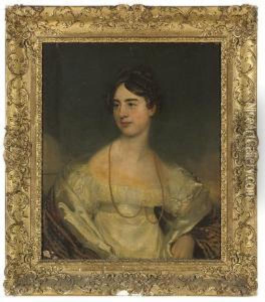 Portrait Of A Lady Oil Painting - Henry Wyatt