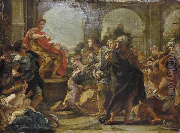 The Continence Of Scipio Oil Painting - Baciccio II