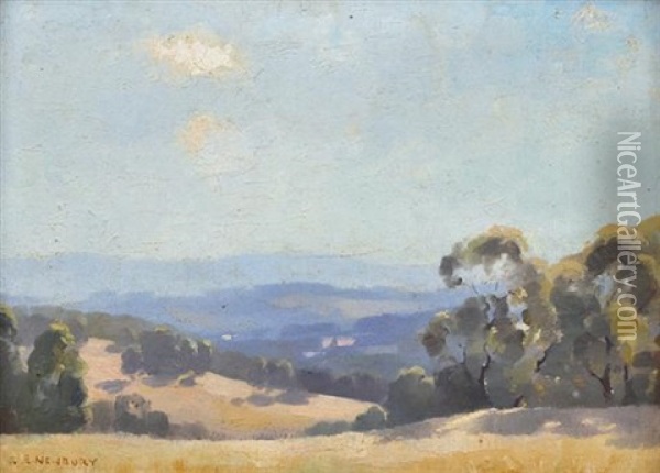 A Summer Landscape No. 1 Oil Painting - Albert Ernest Newbury