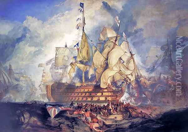 The Battle of Trafalgar 1 Oil Painting - Joseph Mallord William Turner