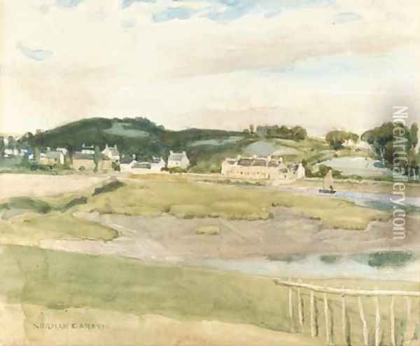 Hayle Estuary, Cornwall Oil Painting - Norman Garstin