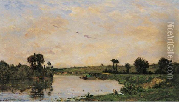 La Lavandiere Oil Painting - Hippolyte Camille Delpy
