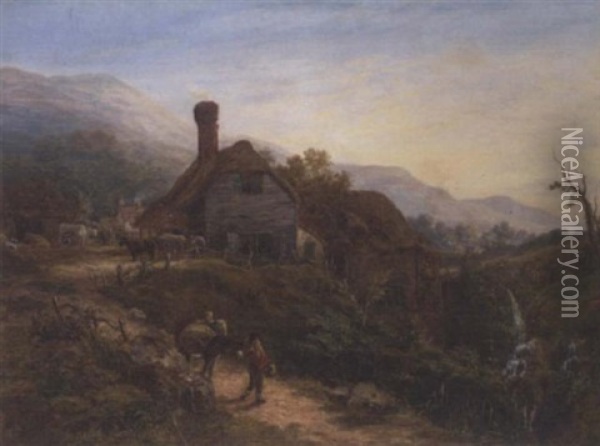 The Watermill At Ventnor, Isle Of Wight Oil Painting - Harriet Arnold