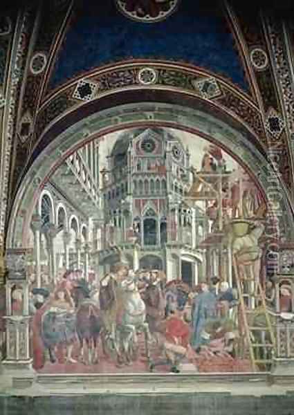 The Extension of the Hospital Oil Painting - Bartolo Domenico di