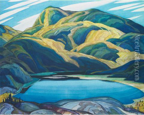 Lone Lake Oil Painting - Franklin Carmichael