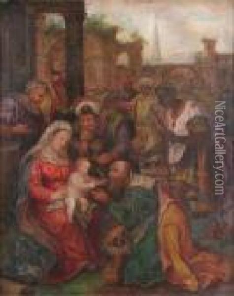 De Aanbidding Van De Wijzen Oil Painting - Peter Paul Rubens