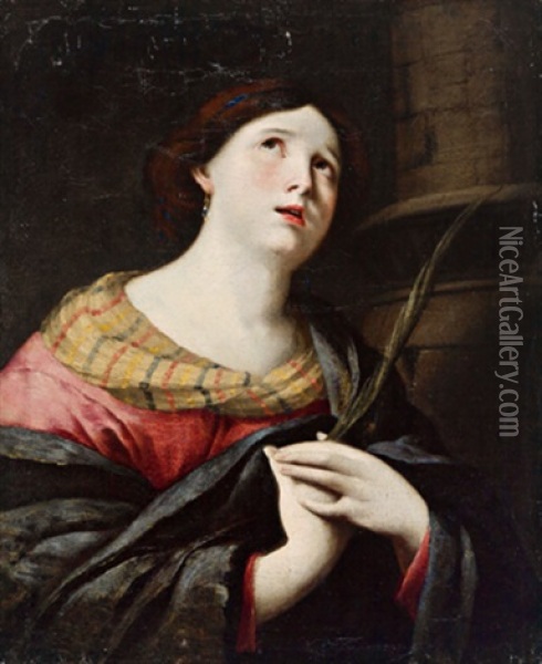 Die Heilige Barbara Oil Painting - Giacinto Gemignani