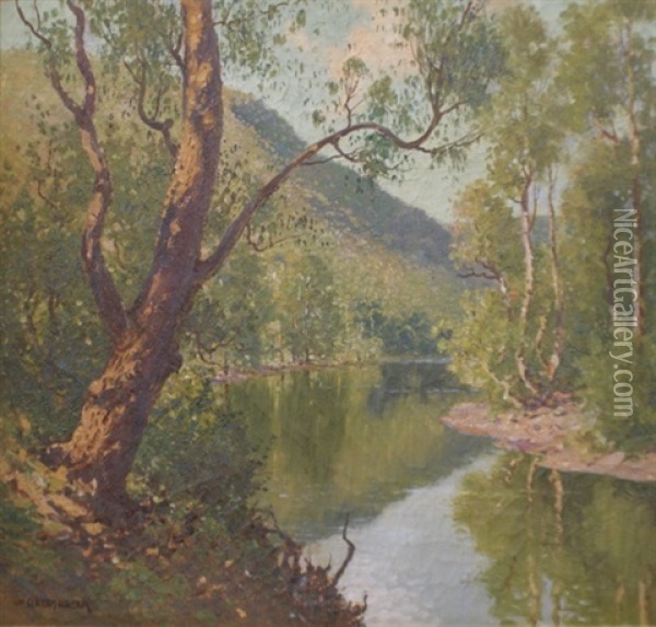 Still Waters, National Park Oil Painting - William Lister-Lister