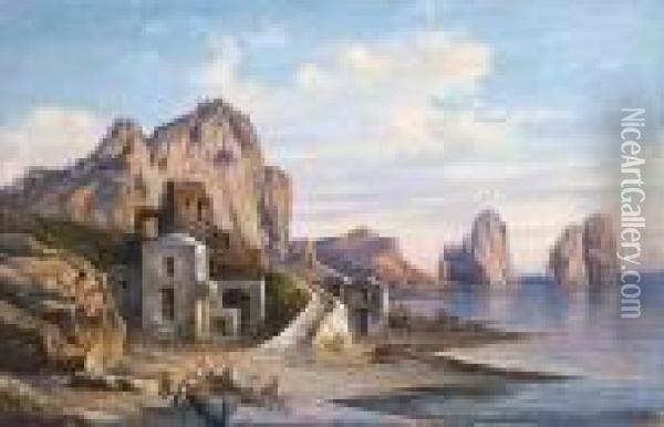 Capri Oil Painting - Consalvo Carelli