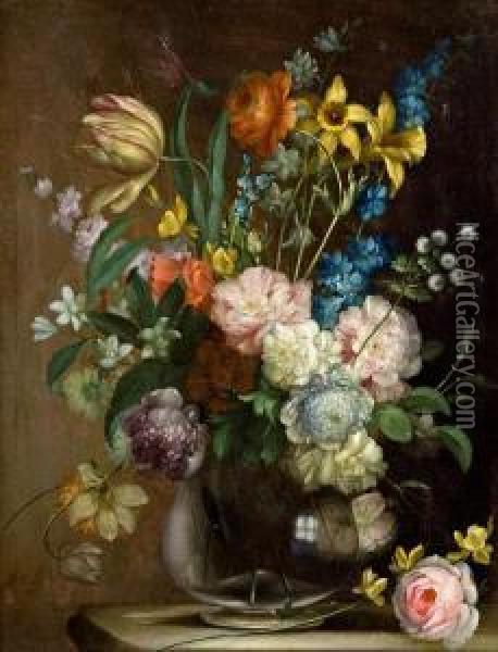 Blumenstuck Oil Painting - Franz Xaver Petter